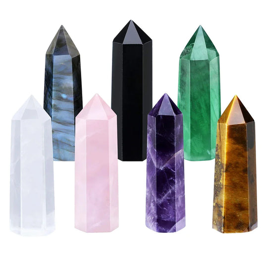 1PC Natural Stones Crystal Single Point Tower